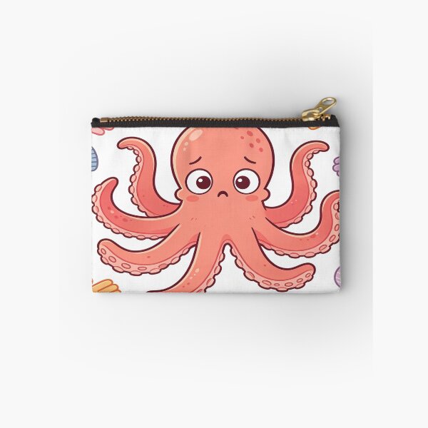 Item preview, Cute Octopus Surrounded by Winter Gloves - Funny Winter Art designed and sold by ZINO WORLD.