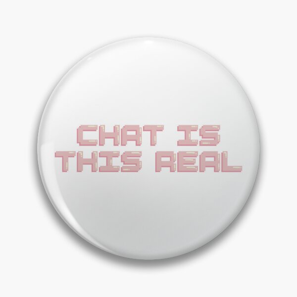 Item preview, Chat Is This Real Gaming Quote Pixel Art Decal designed and sold by alexmaushaus.