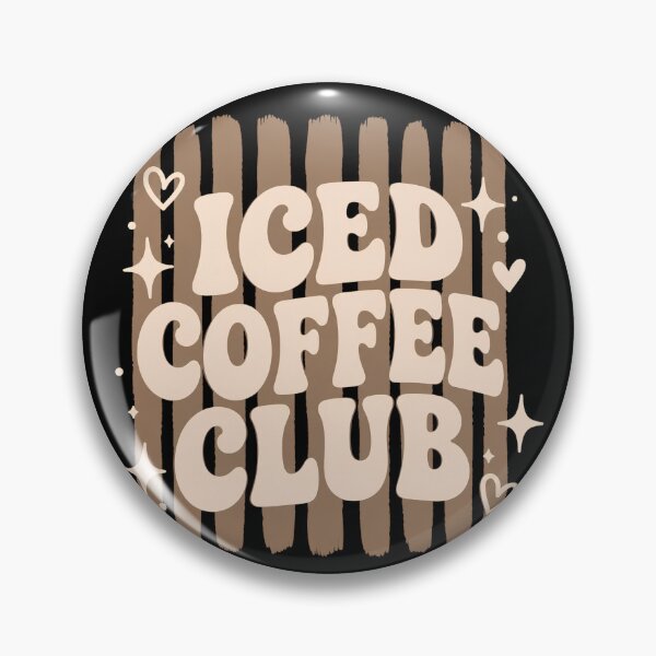 Item preview, Striped Iced Coffee Club Minimalist Bold Typography Coffee Lover Retro Aesthetic designed and sold by VGAfanatic.