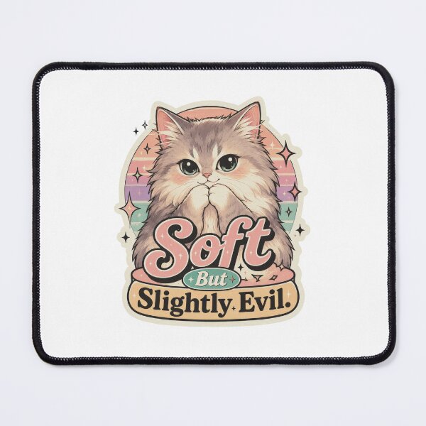 Item preview, Soft But Slightly Evil Cute Cat Meme designed and sold by olenapetol.