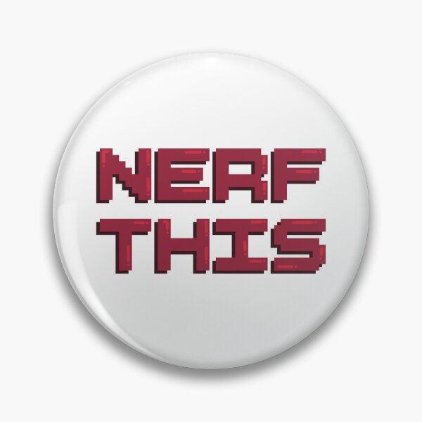 Item preview, Nerf This Gaming Quote Pixel Art Decal designed and sold by alexmaushaus.