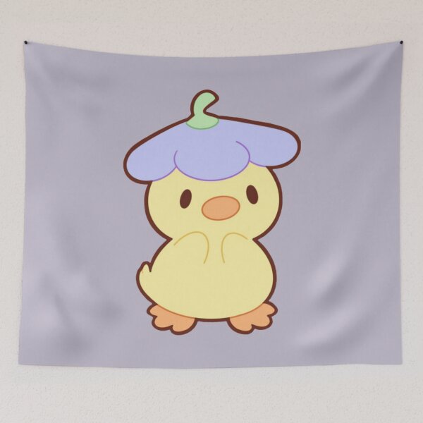 Item preview, Duckling/chick, violet flower designed and sold by SerendipityMAKN.