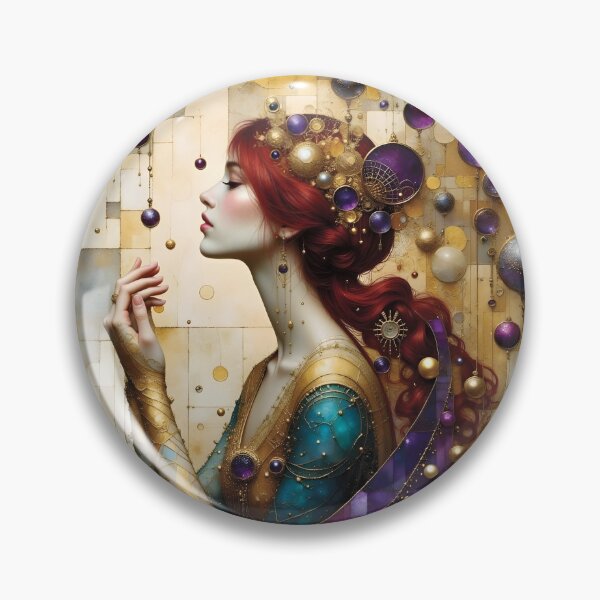 Item preview, Surreal Ethereal Woman in Ornate Gown designed and sold by Lucia Amaris Art.