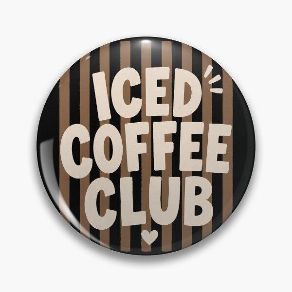 Item preview, Striped Iced Coffee Club Coffee Lover Retro Aesthetic designed and sold by VGAfanatic.