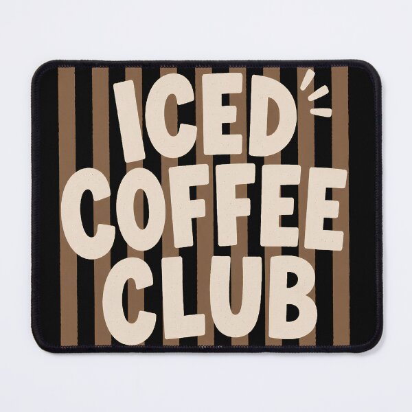 Item preview, Striped Iced Coffee Club Coffee Lover Retro Aesthetic designed and sold by VGAfanatic.