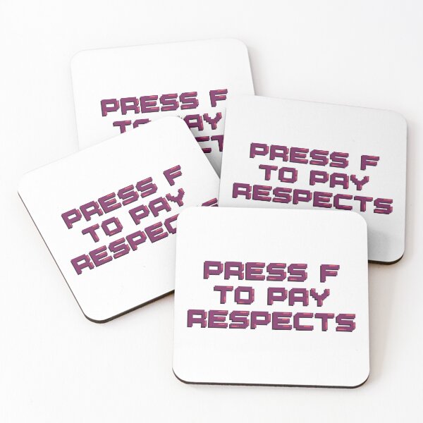 Item preview, Press F To Pay Requests Gaming Quote Pixel Art Decal designed and sold by alexmaushaus.