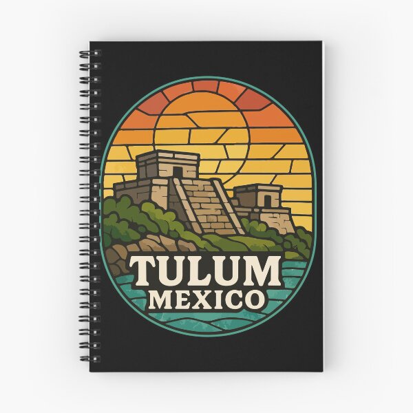 Item preview, Tulum Mexico Coast Mayan Ruins Stained Glass Travel designed and sold by TomFrontierArt.