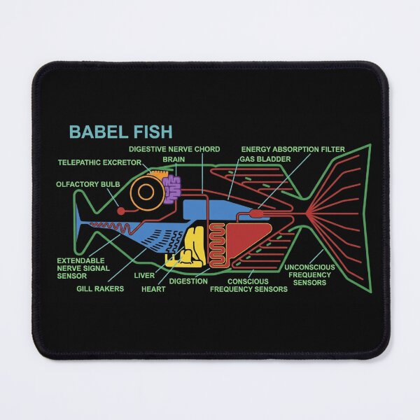 Item preview, Babel Fish Anatomy Diagram - The Guide Sci-Fi Art designed and sold by Deviant Logic Design.