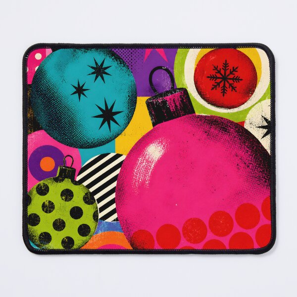 Item preview, Retro Christmas Ornaments Pop Art – Colorful Mid-Century Holiday Baubles designed and sold by GutyzDesignsES.