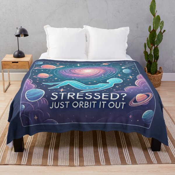 Item preview, Stressed? Just Orbit It Out – Funny Space Quote designed and sold by Little Chookcha.