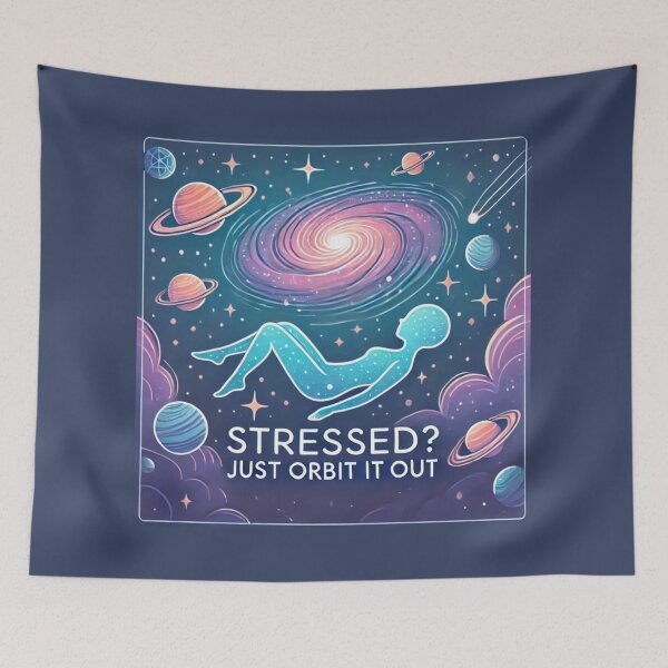 Item preview, Stressed? Just Orbit It Out – Funny Space Quote designed and sold by Little Chookcha.