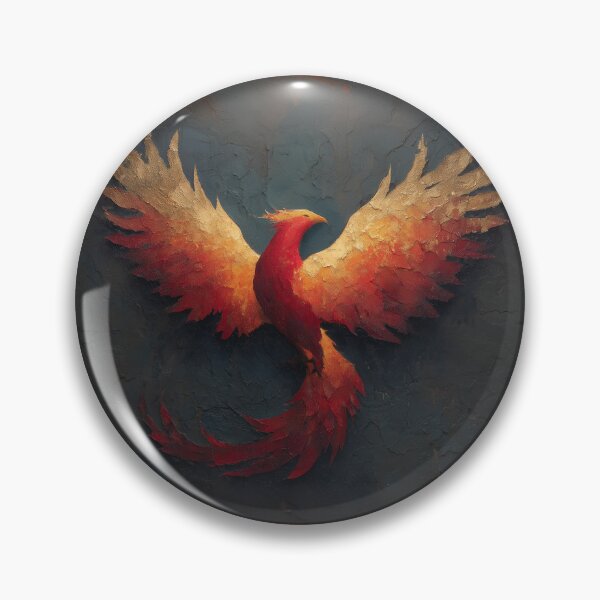 Item preview, Phoenix Fawkes Rising with Fiery Wings designed and sold by RossignolStudio.