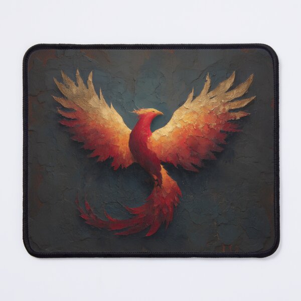 Item preview, Phoenix Fawkes Rising with Fiery Wings designed and sold by RossignolStudio.