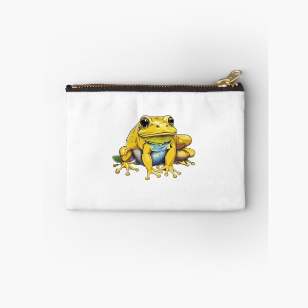 Item preview, Bright Yellow Bullfrog Blue Throat Illustration designed and sold by DreamDesignWear.