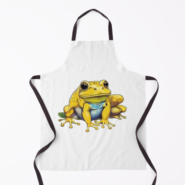 Item preview, Bright Yellow Bullfrog Blue Throat Illustration designed and sold by DreamDesignWear.
