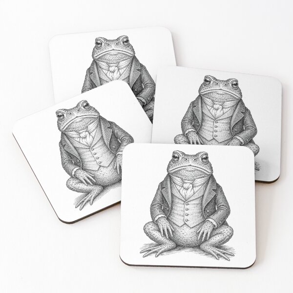 Item preview, Dapper Victorian Gentleman Toad Vintage Engraving, Absurd Frog Portrait, Dark Academia Cottagecore designed and sold by The Junto Shop.