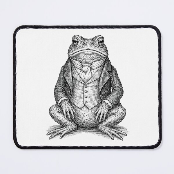 Item preview, Dapper Victorian Gentleman Toad Vintage Engraving, Absurd Frog Portrait, Dark Academia Cottagecore designed and sold by The Junto Shop.