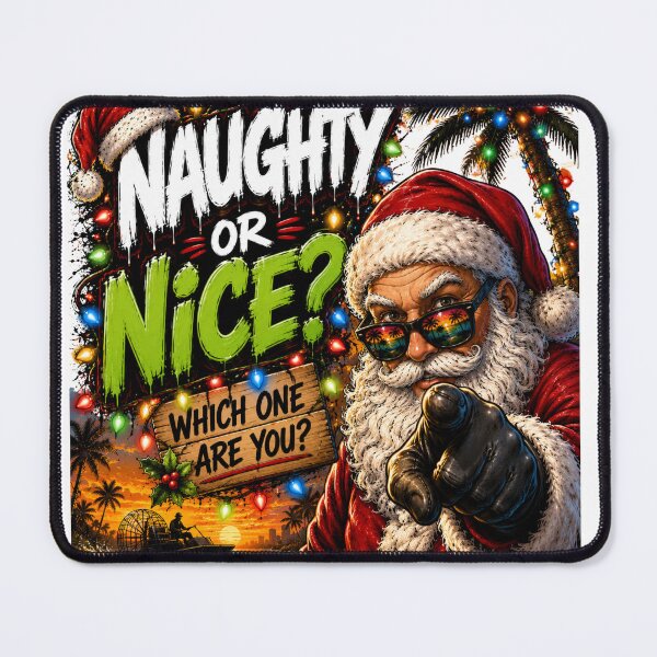 Item preview, Naughty or Nice Which One Are You Christmas Design designed and sold by ButterflyHolly Resource.