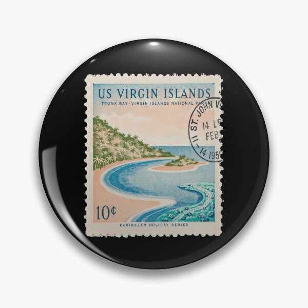 Item preview, St John USVI Trunk Bay National Park Stamp Sticker designed and sold by stickercuffs.