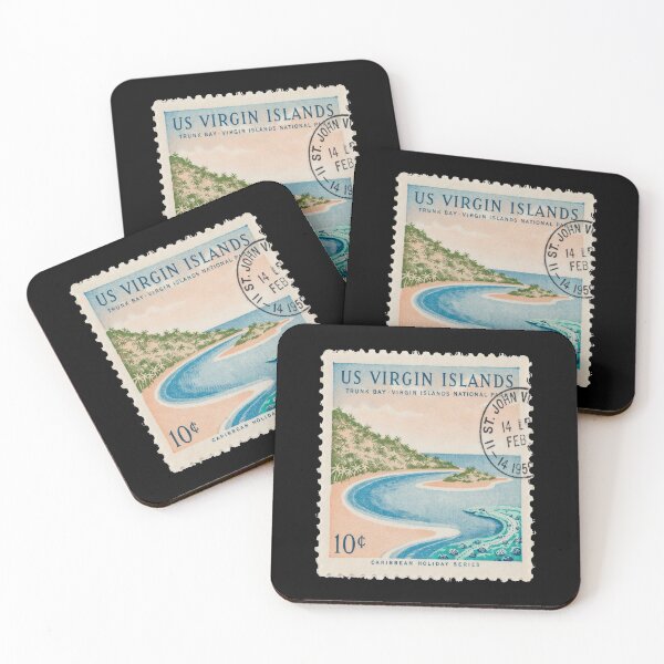Item preview, St John USVI Trunk Bay National Park Stamp Sticker designed and sold by stickercuffs.
