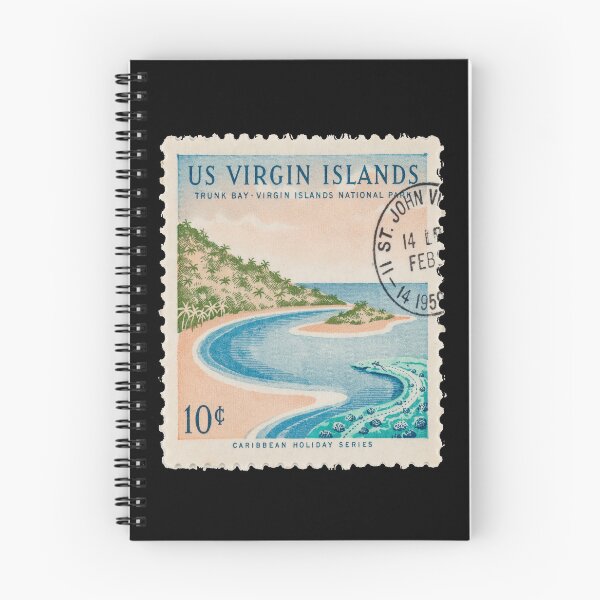 Item preview, St John USVI Trunk Bay National Park Stamp Sticker designed and sold by stickercuffs.