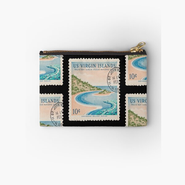 Aperçu de l'œuvre St John, Îles Vierges américaines, autocollant de timbre du parc national de Trunk Bay créée et vendue par stickercuffs.