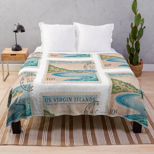 Item preview, St John USVI Trunk Bay National Park Stamp Sticker designed and sold by stickercuffs.