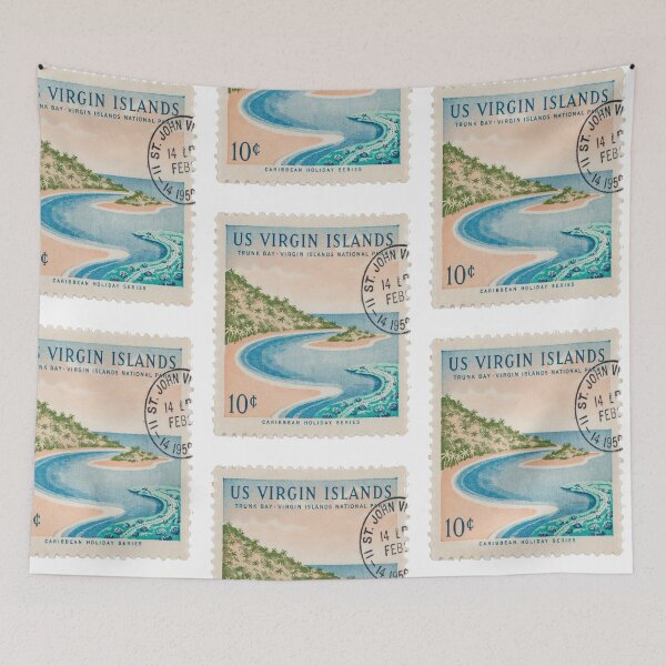 Item preview, St John USVI Trunk Bay National Park Stamp Sticker designed and sold by stickercuffs.