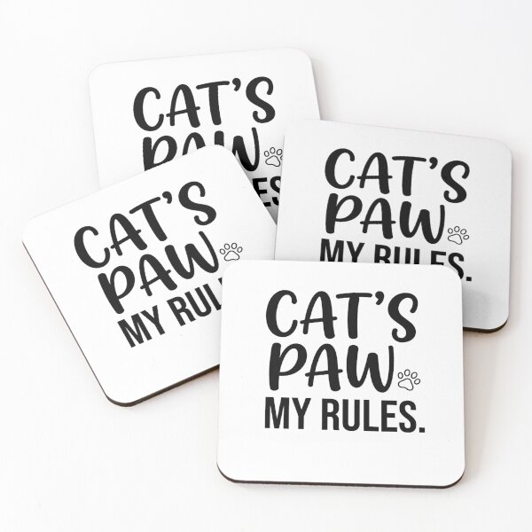 Item preview, Cats Paw My Rules Funny Cat Quote designed and sold by CH-4TEE.
