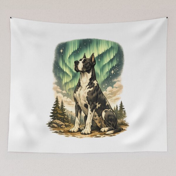 Item preview, Great Dane under the Northern Lights designed and sold by Daily Quirk.