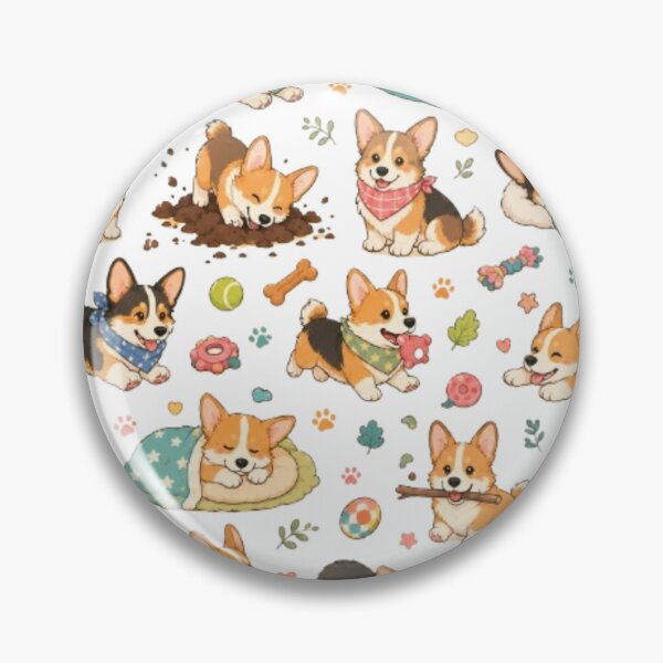 Item preview, Cute Corgi Everyday Adventures Pattern designed and sold by Petsthetic.
