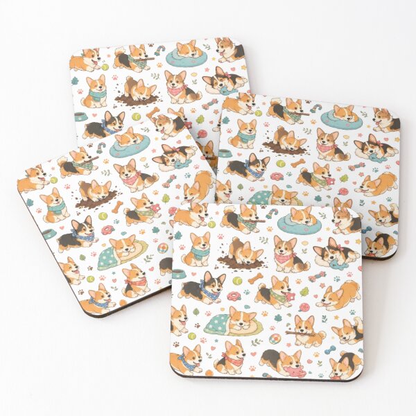 Item preview, Cute Corgi Everyday Adventures Pattern designed and sold by Petsthetic.
