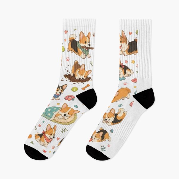 Item preview, Cute Corgi Everyday Adventures Pattern designed and sold by Petsthetic.