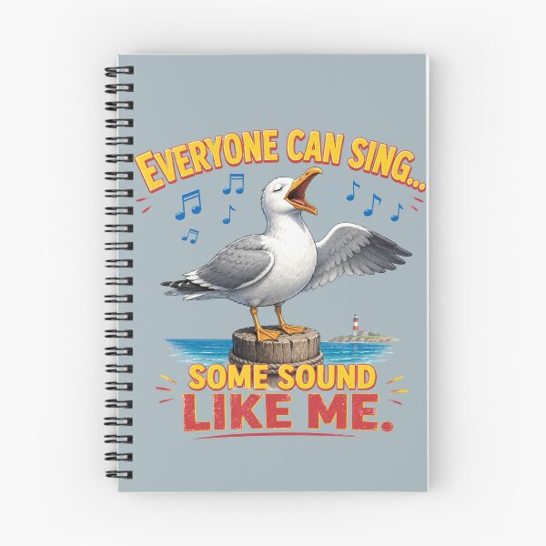 Item preview, Everyone Can Sing... Some Sound Like Me. – Funny Singing Seagull Cartoon T-Shirt designed and sold by Aimetoi.