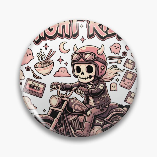 Item preview, Skeleton in Devil Helmet and Leather Jacket Riding Motorcycle with Ghosts and Snacks designed and sold by MisteryDesigner.