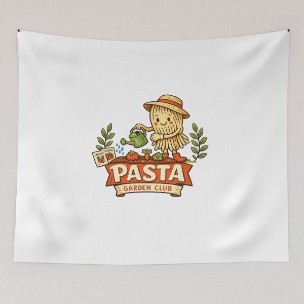 Item preview, Pasta Gardening Club Funny Food Mascot designed and sold by TheRealTaria.