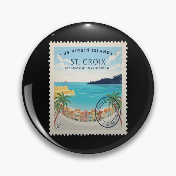 Item preview, St Croix USVI Christiansted Buck Island Stamp Sticker designed and sold by stickercuffs.