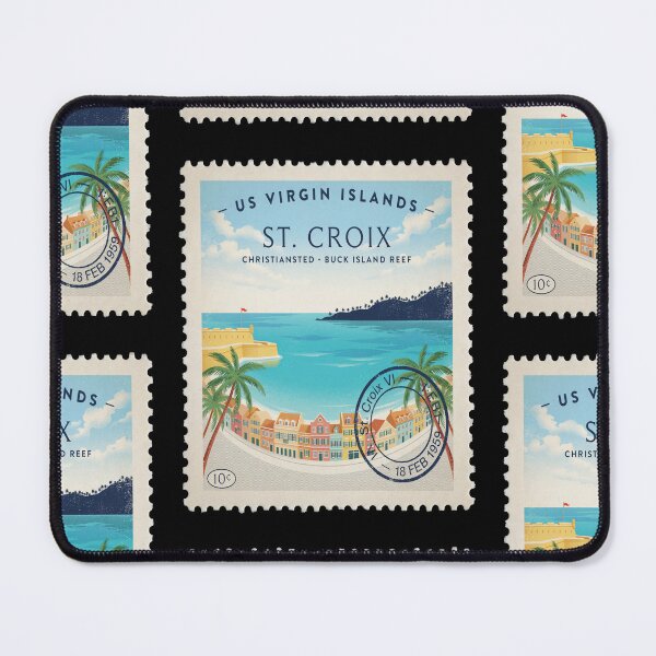 Item preview, St Croix USVI Christiansted Buck Island Stamp Sticker designed and sold by stickercuffs.