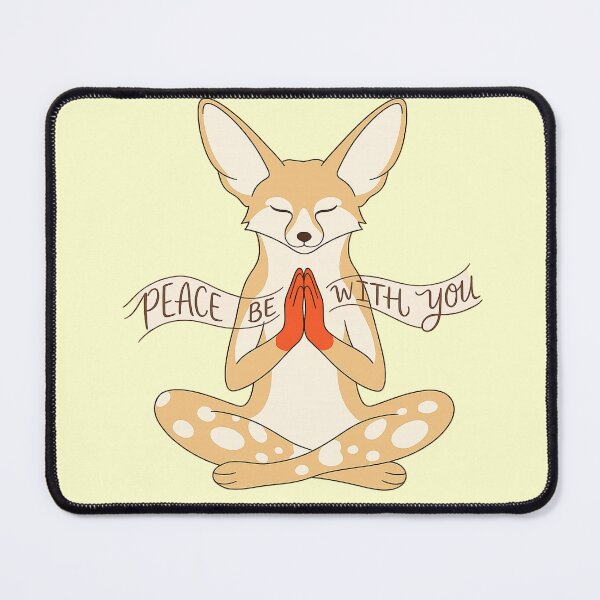 Item preview, Peace Be With You Fennec Fox | Cute Meditation Animal T-Shirt & Sticker Design designed and sold by designbyuzi.