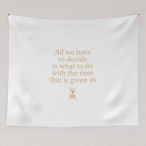 Item preview, All We Have To Decide Lord of the Rings Gandalf Quote designed and sold by LunaMarkos.