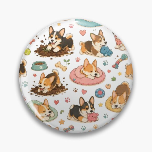 Item preview, Cute Corgi Everyday Adventures Pattern designed and sold by Petsthetic.