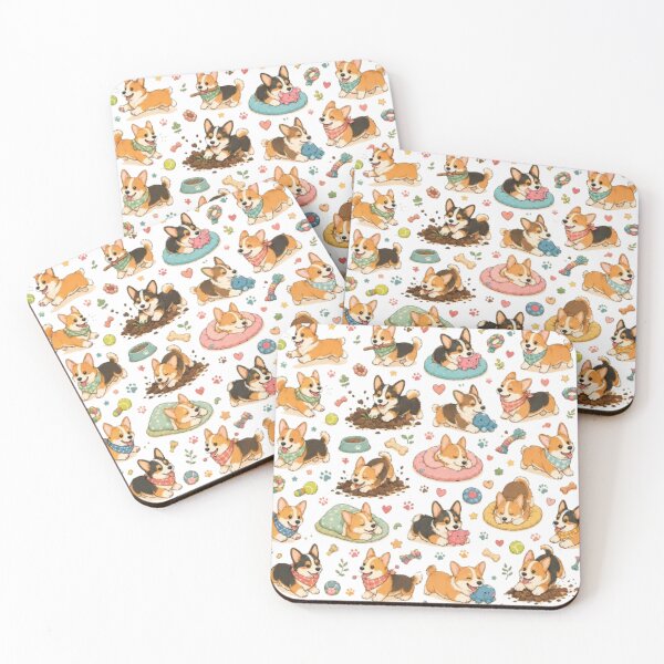 Item preview, Cute Corgi Everyday Adventures Pattern designed and sold by Petsthetic.