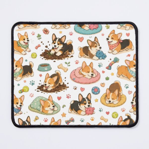 Item preview, Cute Corgi Everyday Adventures Pattern designed and sold by Petsthetic.
