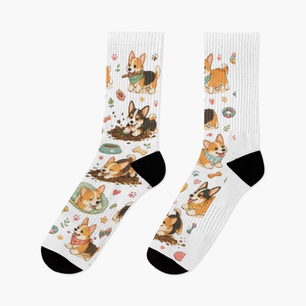 Item preview, Cute Corgi Everyday Adventures Pattern designed and sold by Petsthetic.