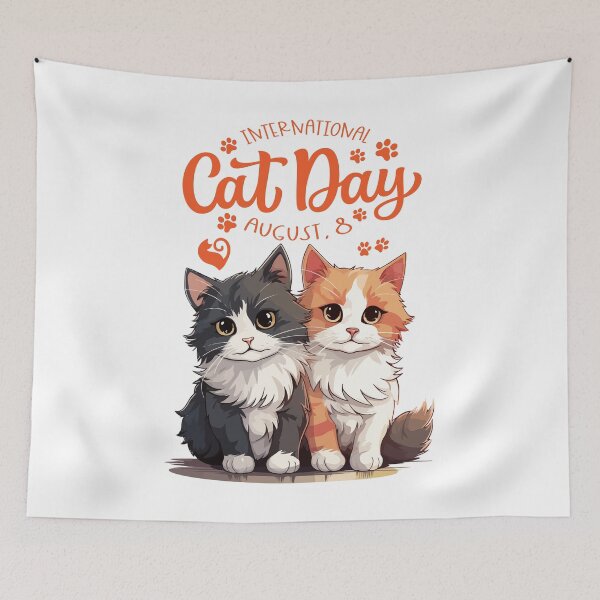 Item preview, Cat Day - Cute Feline & Cat Lover Aesthetic Art designed and sold by Velouria Universe.