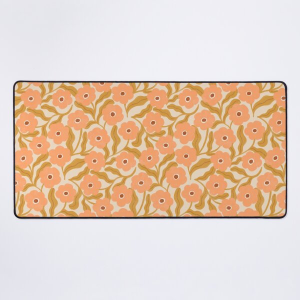 Item preview, Scattered Folk Daisy Floral in Pastel Peach & Cream designed and sold by Illustrated by Nat.