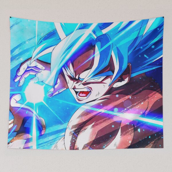 Item preview, Blue Energy Warrior Anime Art designed and sold by PosterFuel.