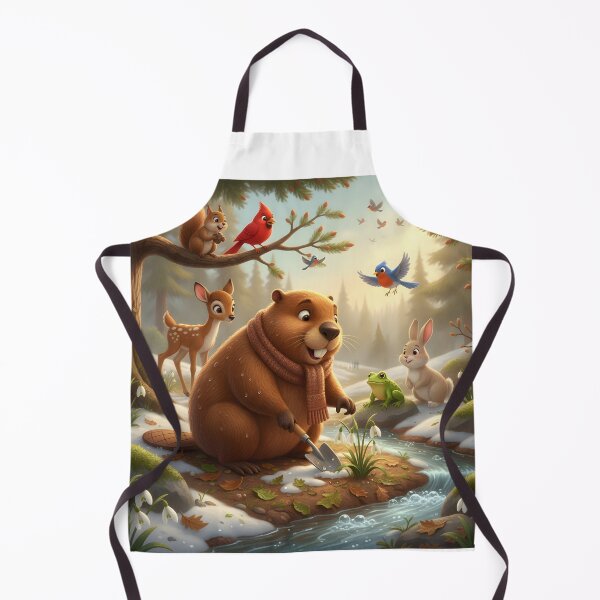 Item preview, Happy Beaver Adventures – The First Snowdrops designed and sold by Clothes With Smiling Animals Walt Gral.