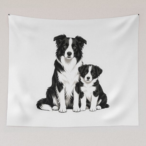 Item preview, Border Collie and Puppy designed and sold by Snurly.