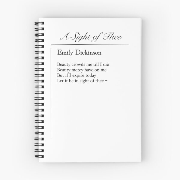 Item preview, Emily Dickinson "Beauty Crowds Me Till I Die" Quote | Poetry Typography | Literary Art Gift designed and sold by The Prose Atelier.